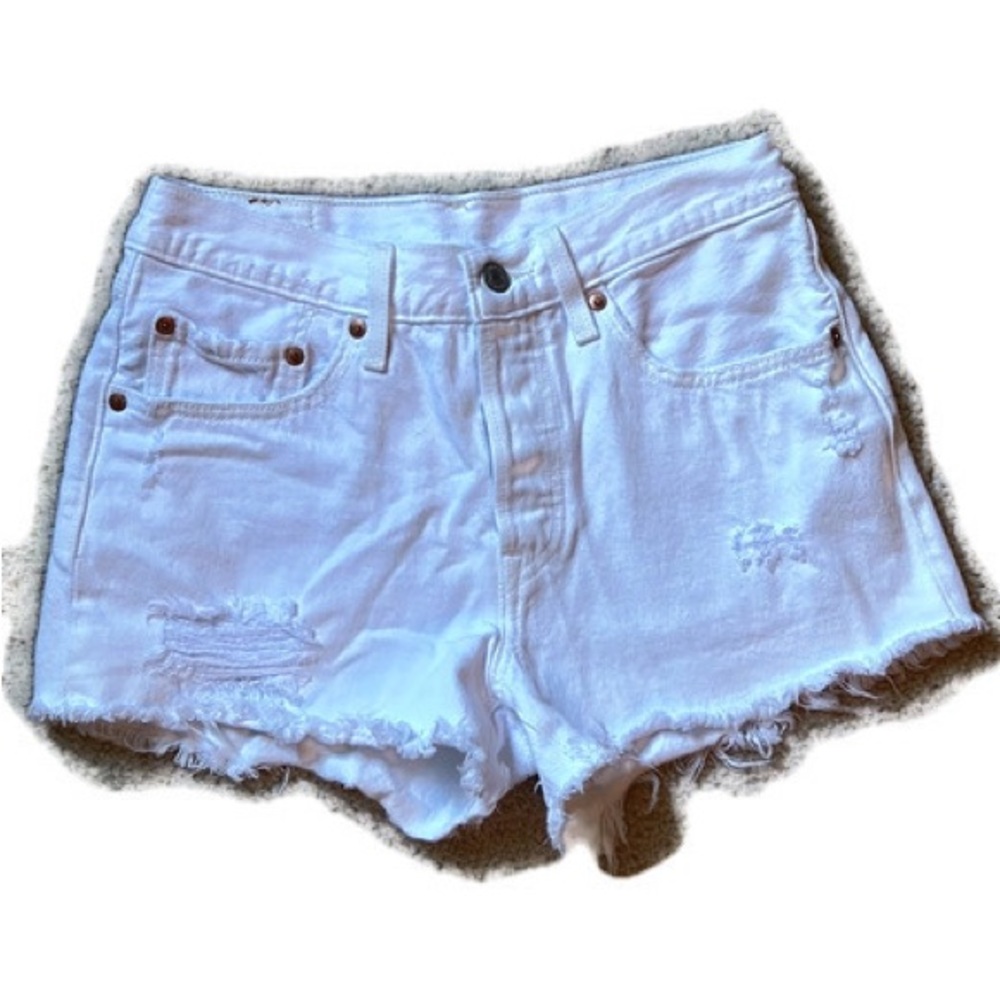 Levi’s White Denim Shorts